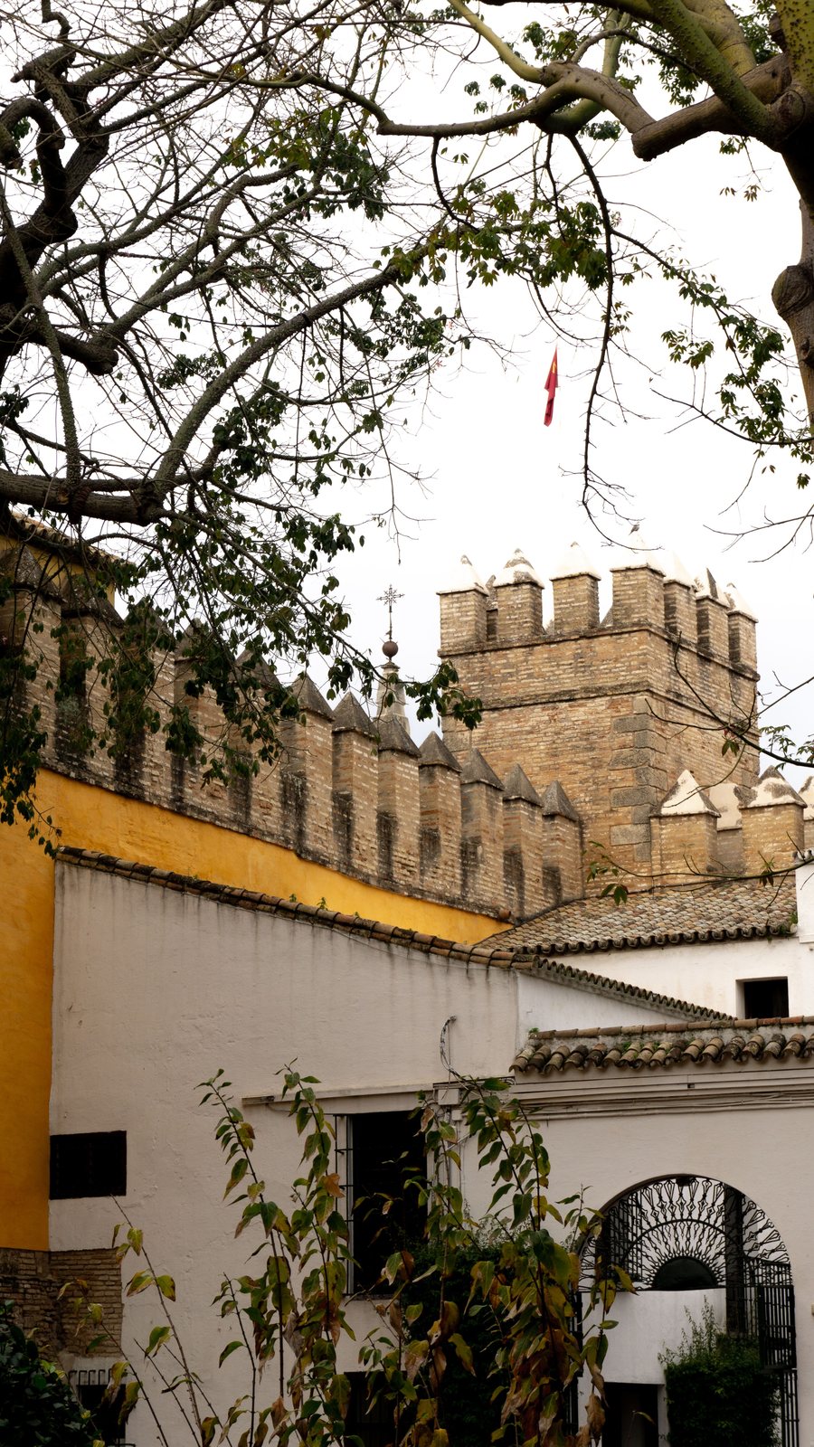Royal Alcázar of Seville: a battlemented tower of the Alcázar's walls