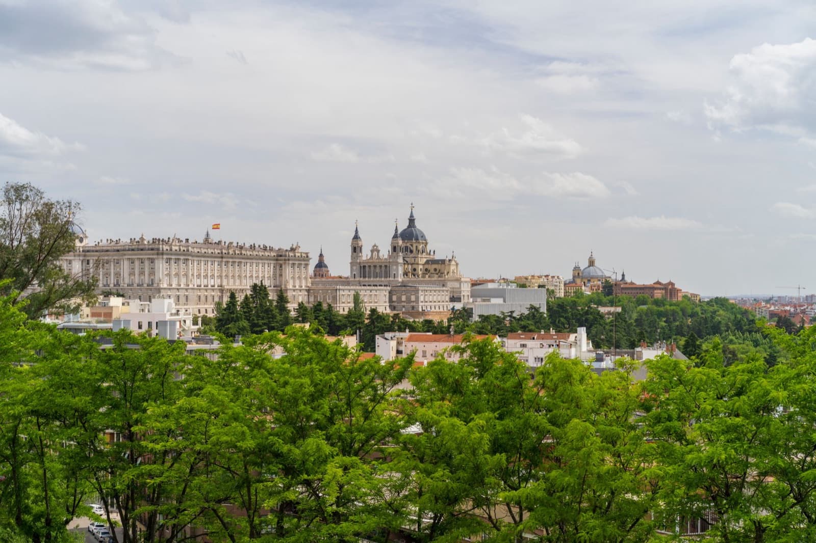 Royal Palace of Madrid: the palace on the western edge of Madrid, with the Almudena Cathedral beside it