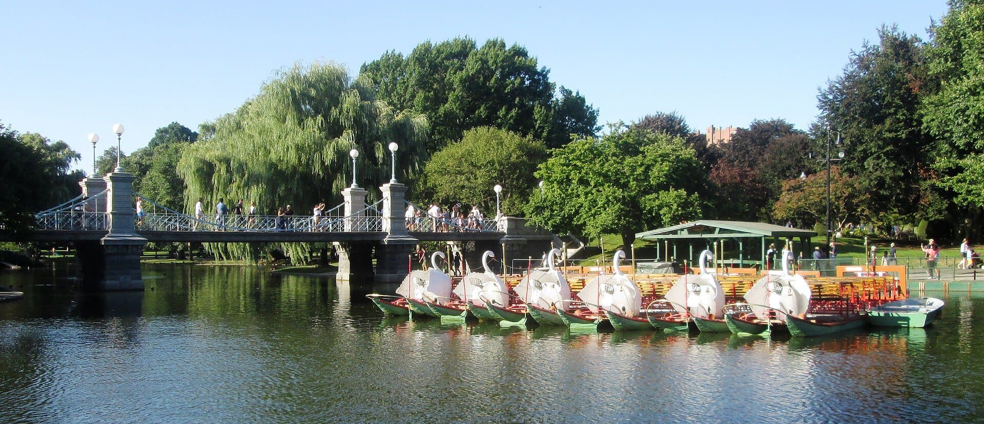 Public Garden Lagoon Bridge: Chains Over a Made Pond