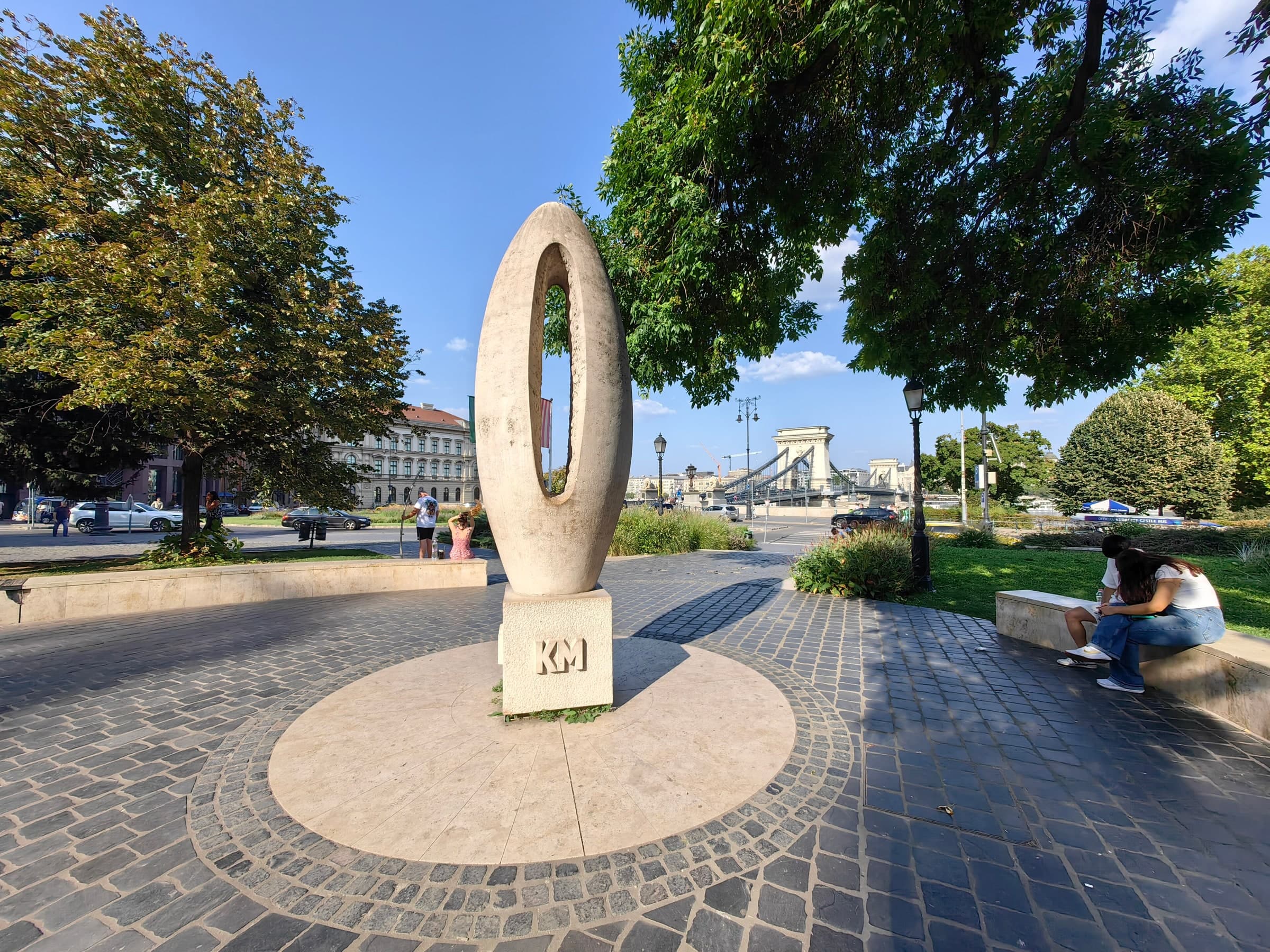 Clark Ádám tér: The Zero Kilometre Stone