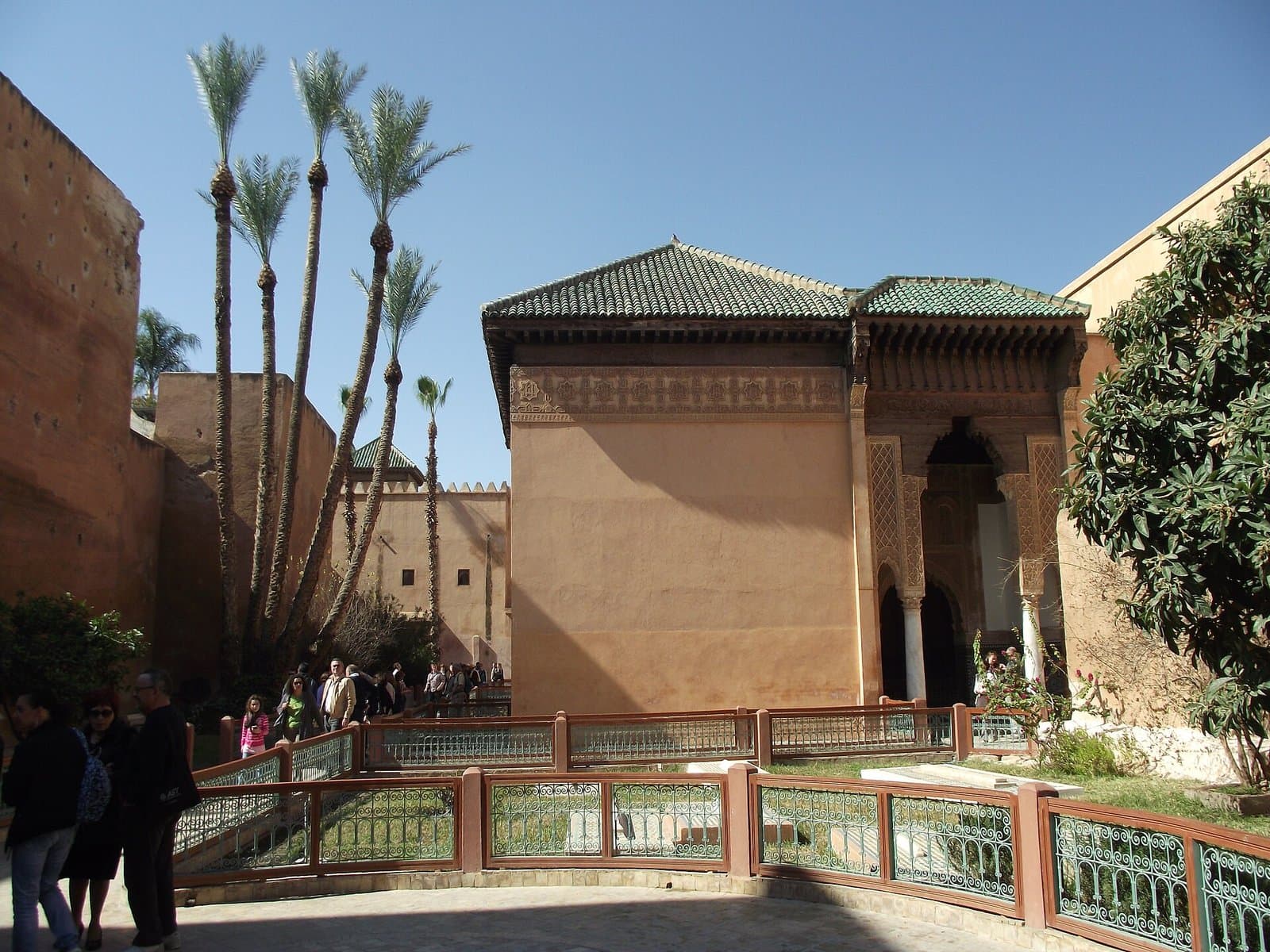 The Saadian Tombs: Twelve Marble Columns Behind a Blank Wall