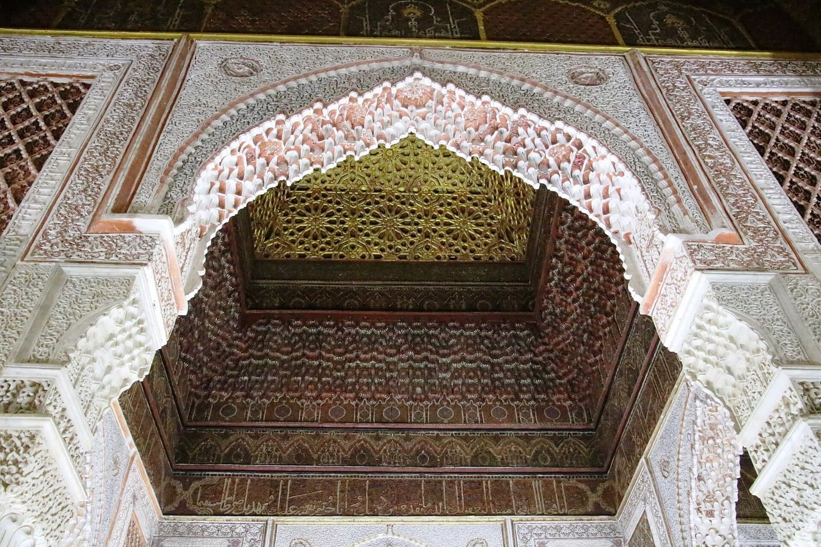 The Saadian Tombs: Twelve Marble Columns Behind a Blank Wall