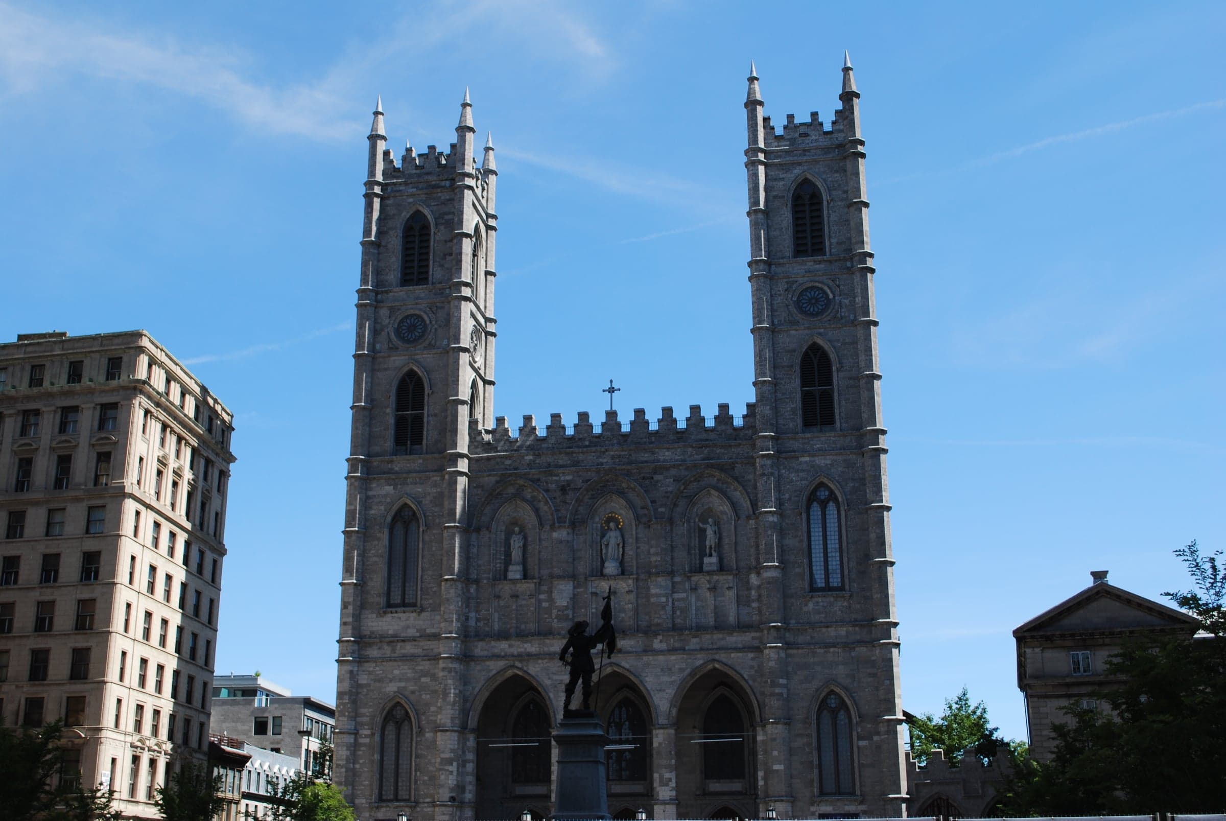 Notre-Dame Basilica: Twin Towers and a Famous Blue