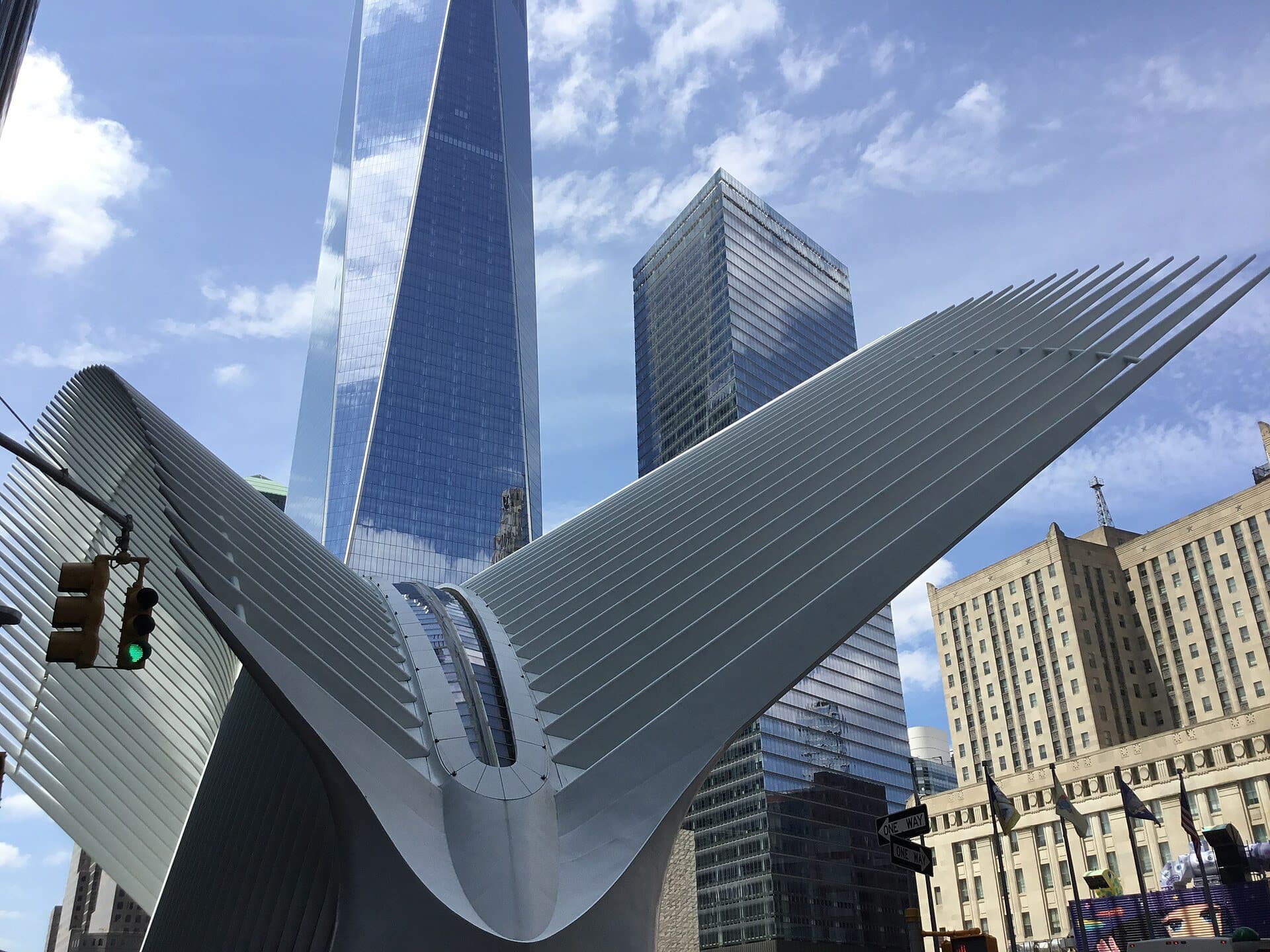 Oculus and One World Trade Center: Wings and a Tower
