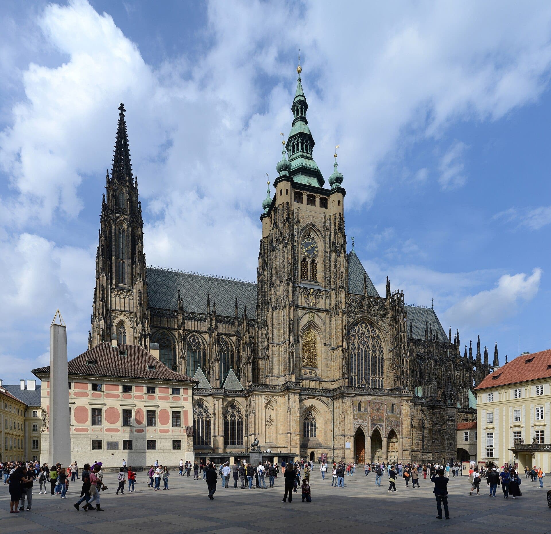 St. Vitus Cathedral and the Crown at the End of Prague's Royal Route