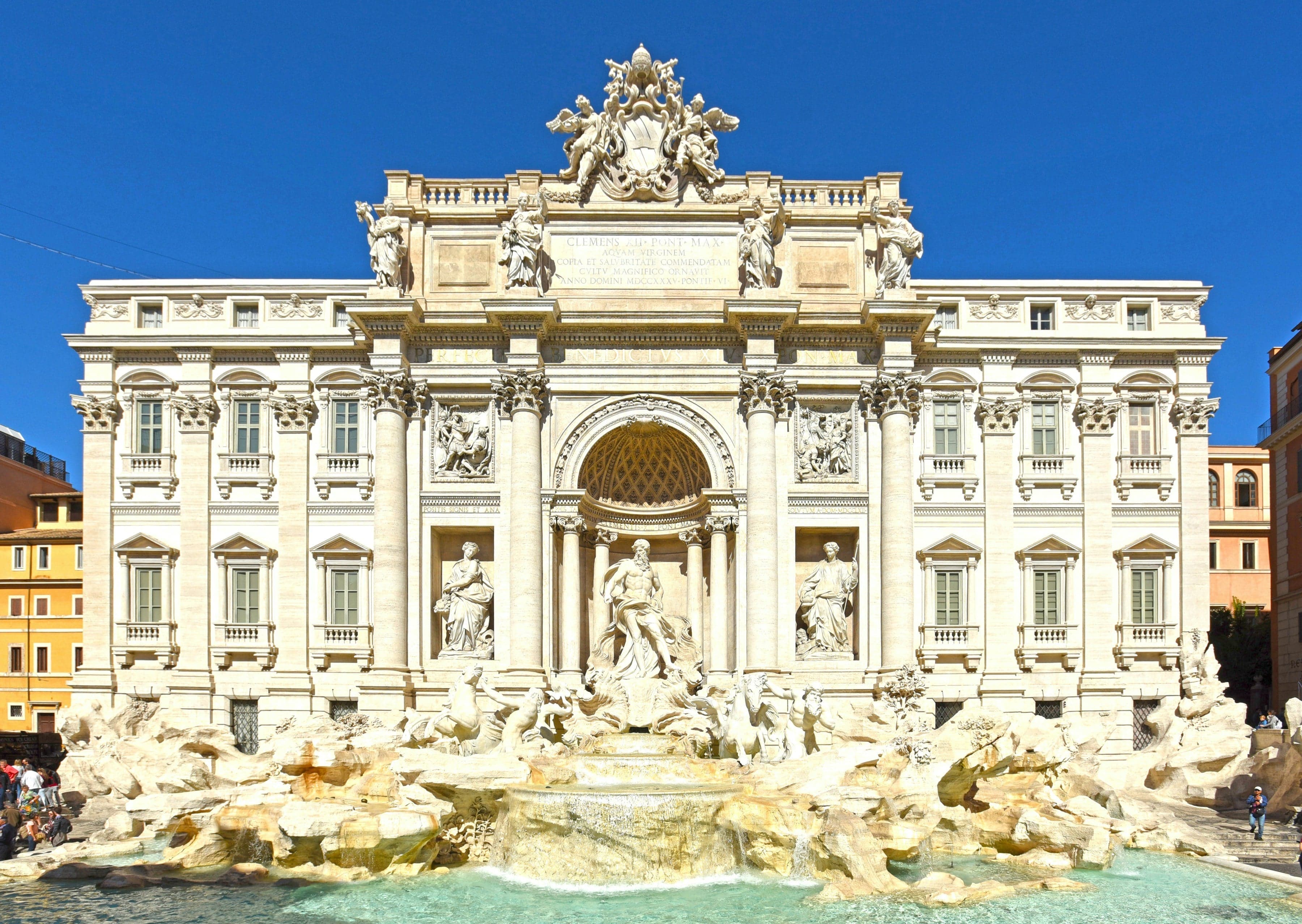 Trevi Fountain and Spanish Steps: Upstream to the Pincio