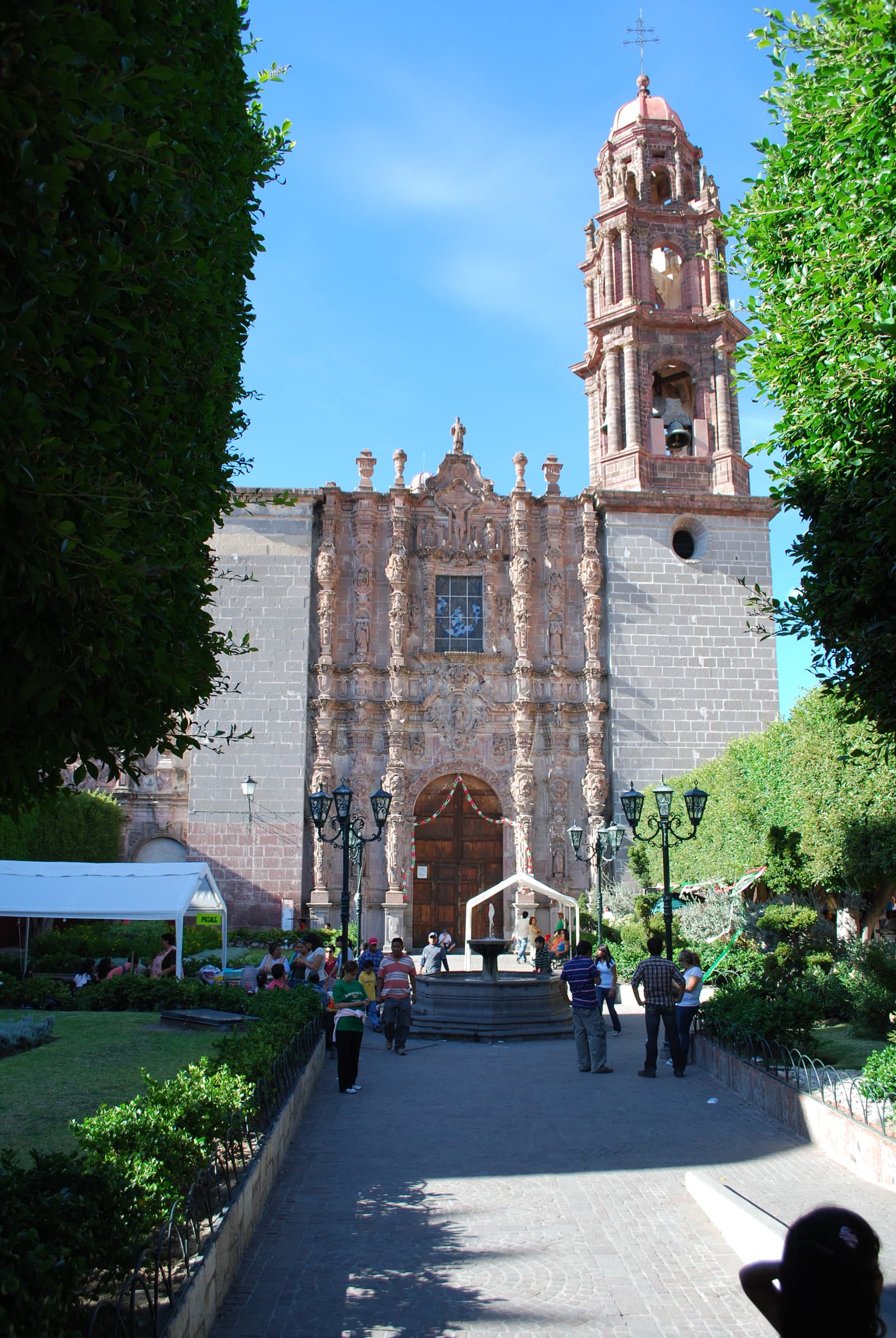 San Francisco: A Carved Front Beside a Plain Chapel