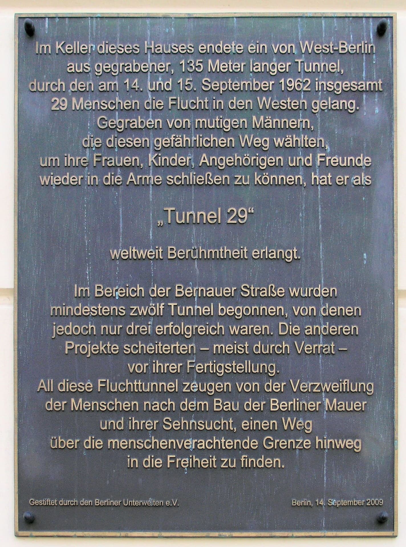 Tunnel 29: A Hole Under the Wall