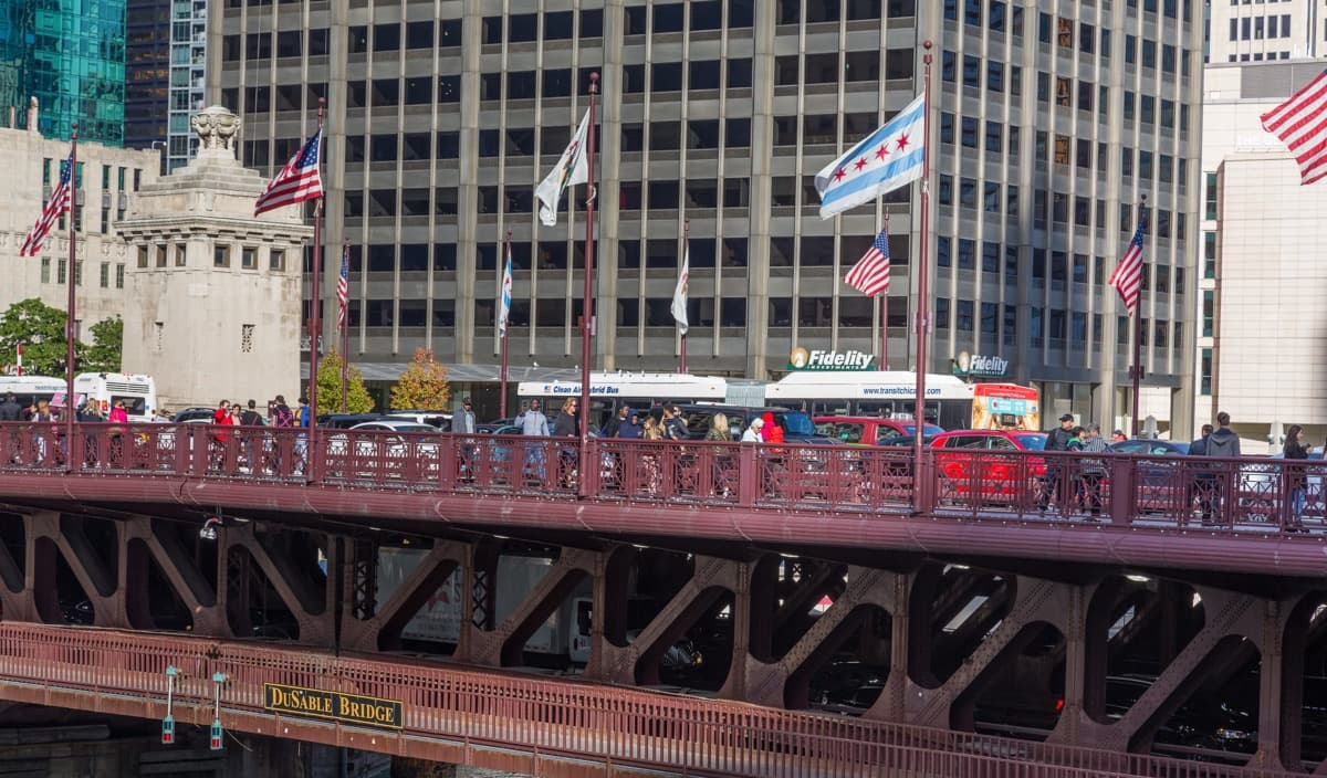 DuSable Bridge: The Water Below Is Flowing West
