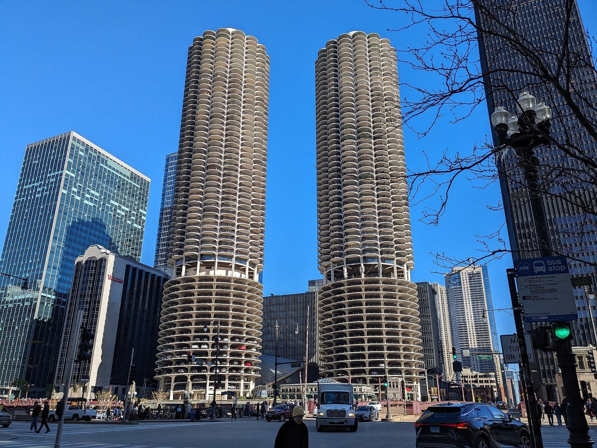 Marina City: Two Concrete Sunflowers