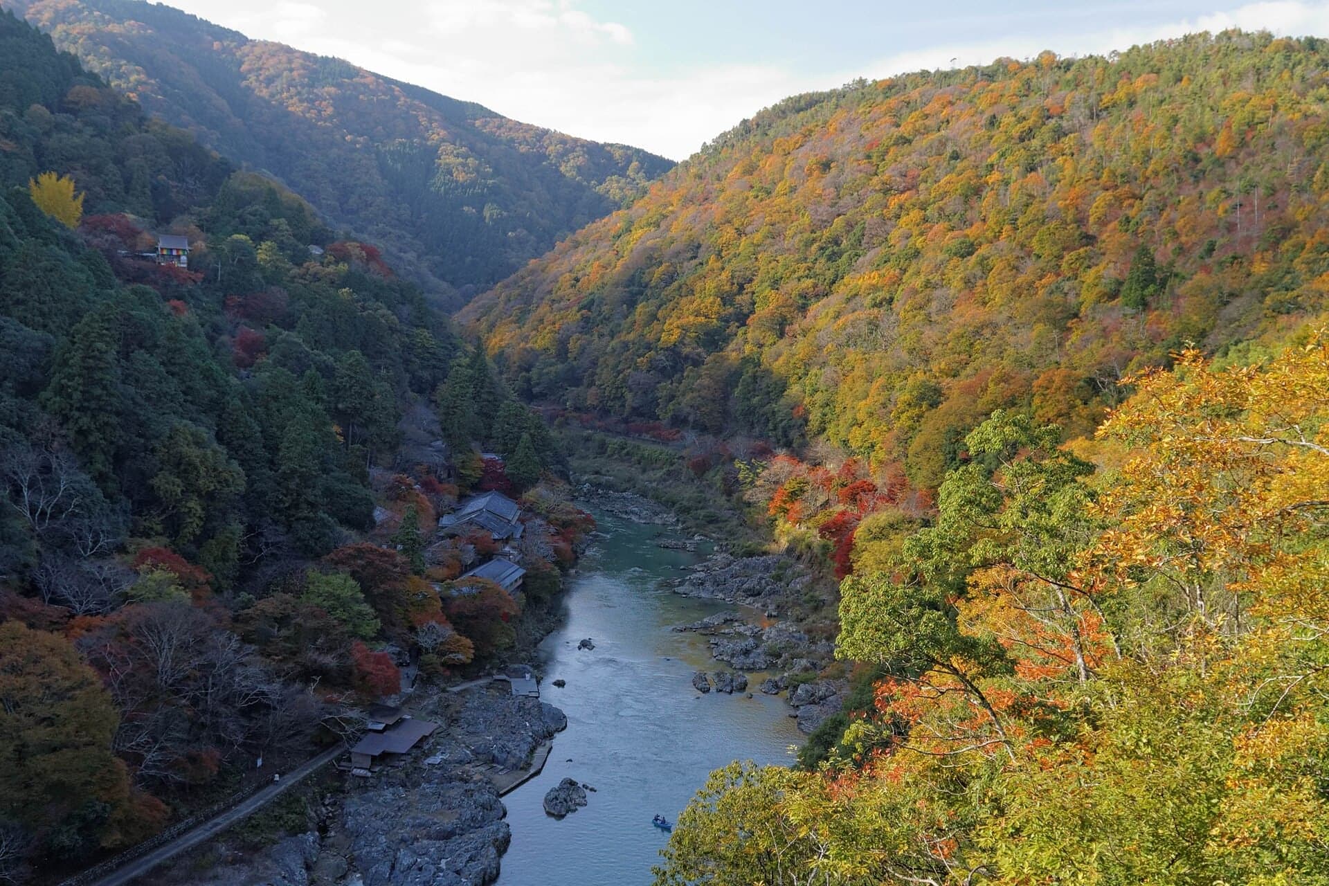 Kameyama Park Viewpoint: Above the Hozu Gorge