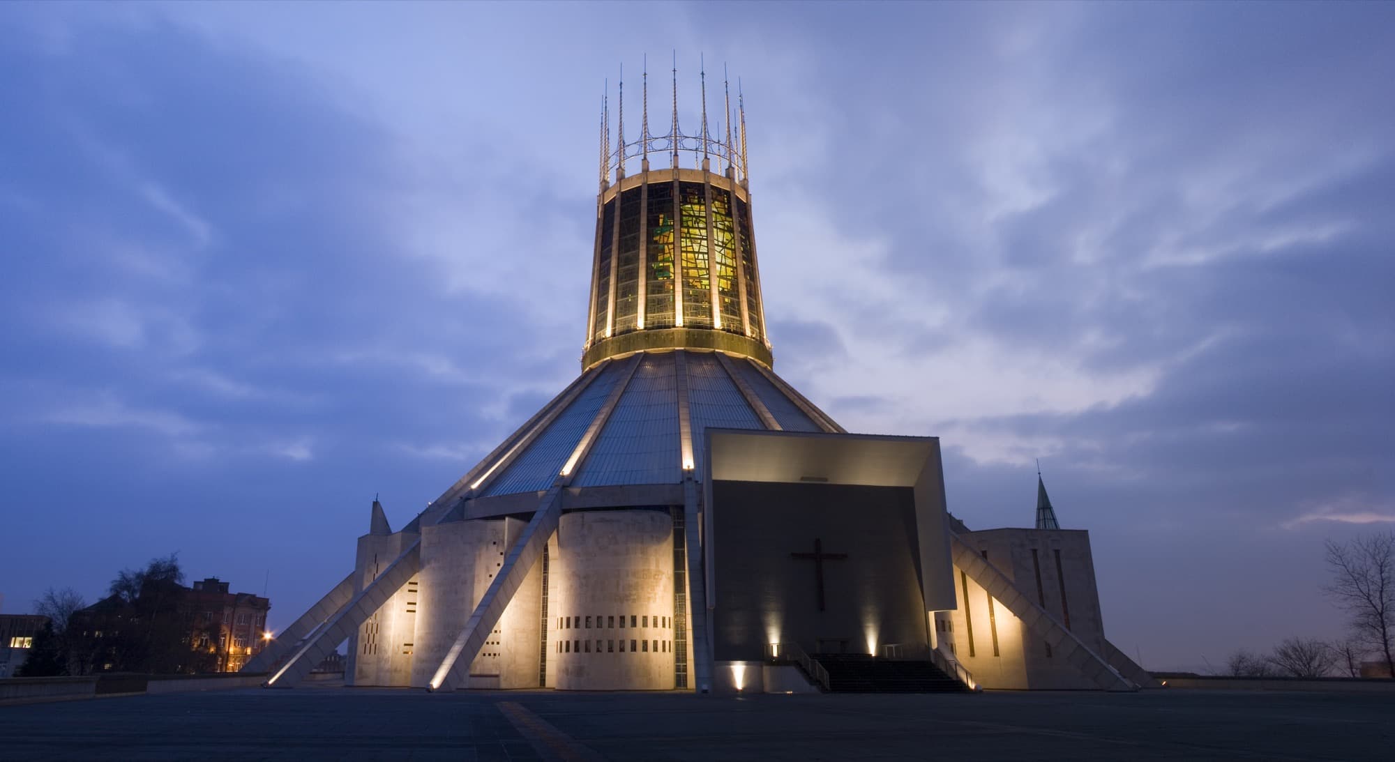 Liverpool Metropolitan Cathedral: Gibberd Above, Lutyens Below