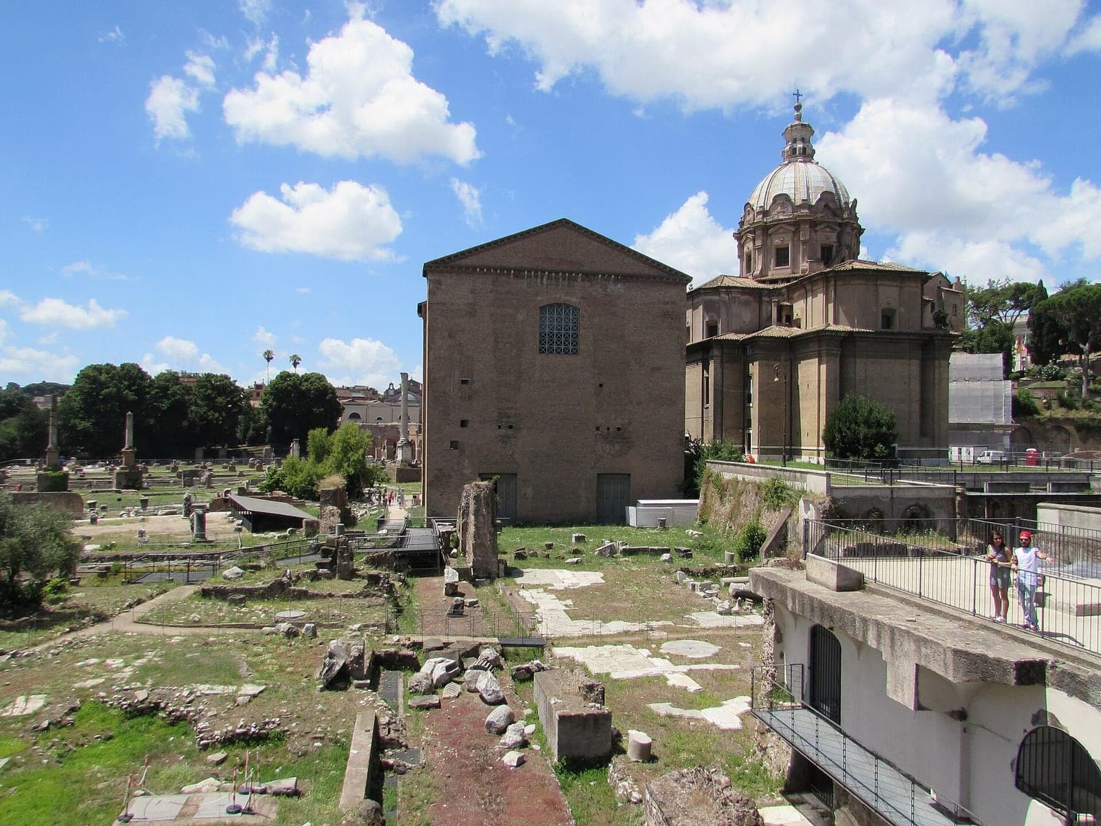 Roman Forum Edge: The Senate's Hall Below